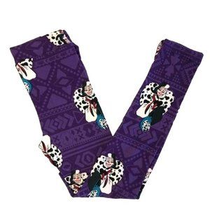 LuLaRoe Kids Purple Patterned Leggings